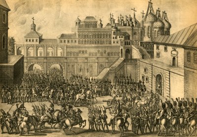 A franciák belépnek Moszkvába, 1812 szeptemberében, 1921. alkotó: Unbekannt