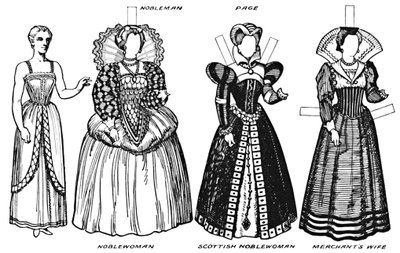 The Gallery of British Costume: Ruha, amelyet a tizenhatodik század végén viseltek, 1934 alkotó: Unbekannt
