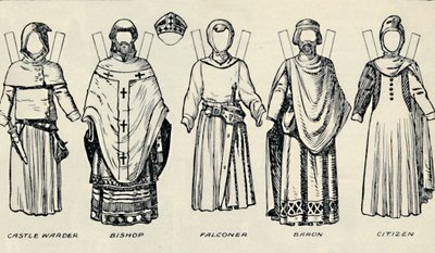 The Gallery of British Costume: Hogyan öltözködtek az angolok King Johns idejében, 1934 alkotó: Unbekannt