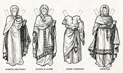 The Gallery of British Costume: Hogyan öltözködtek az emberek az angolszász időkben, 1934 alkotó: Unbekannt