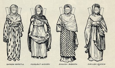 The Gallery of British Costume: A dánok és későbbi angolszászok ruhája, 1934 alkotó: Unbekannt