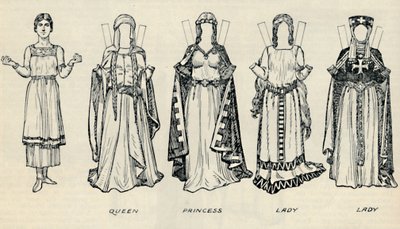 The Gallery of British Costume: Ruhatípusok a korai Plantagenet időkben, c1934 alkotó: Unbekannt