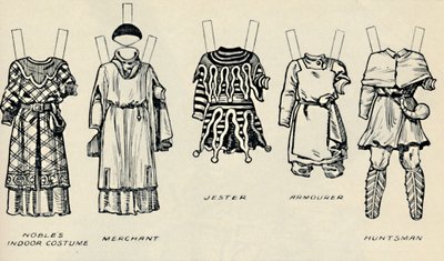 A történelmi jelmezek galériája: I. Richárd idejében viselt ruhák, 1934 alkotó: Unbekannt