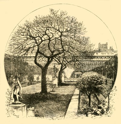 A Palais Royal kertje, Párizs, 1890. alkotó: Unbekannt