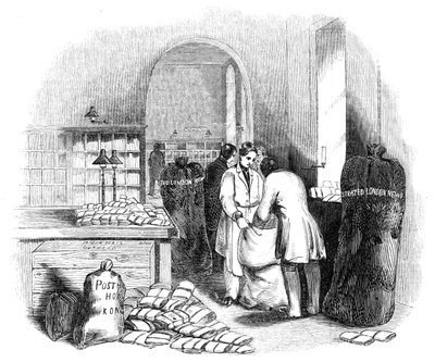 Az általános postahivatal, az indiai posta csomagolása, 1844. alkotó: Unbekannt