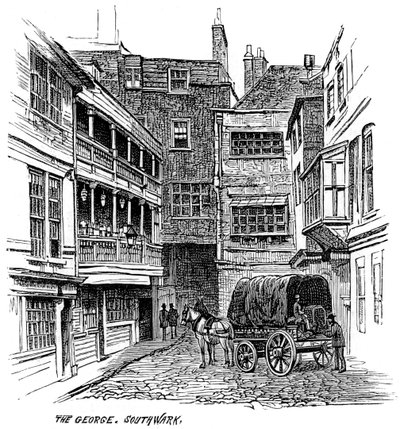 The George Inn, Southwark, London, 1887 alkotó: Unbekannt