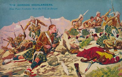 A Gordon Highlanders. Hogyan nyerte meg Piper Findlater a V.C. Dargainál, 1897, 1939. alkotó: Unbekannt