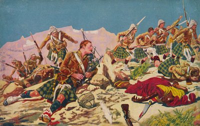 A Gordon Highlanders. Hogyan nyerte meg Piper Findlater a V.C. Dargainál, 1897, 1939 alkotó: Unbekannt