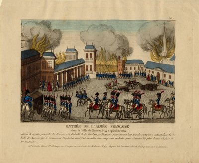 A Grande Armée belép Moszkva városába, 1812-ben alkotó: Unbekannt