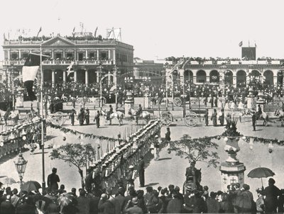 A Nagy tér egy ünnepnapon, Montevideo, Uruguay, 1895. alkotó: Unbekannt
