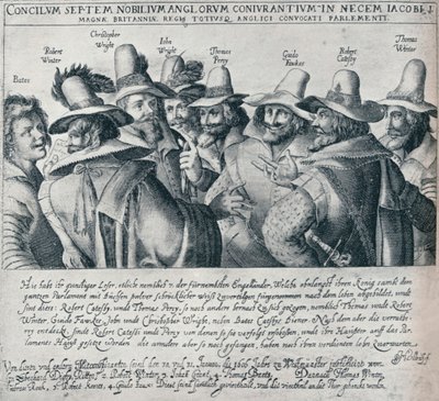 A puskaporos összeesküvők és Bates szolgájuk, 1605, 1901 alkotó: Unbekannt