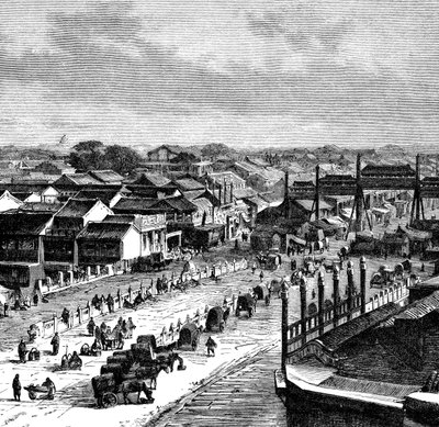 The High Street, Peking, 1890 alkotó: Unbekannt