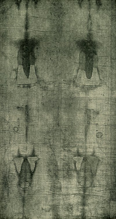 A Szent Lepel – A test lenyomata hátulról, 1902. alkotó: Unbekannt