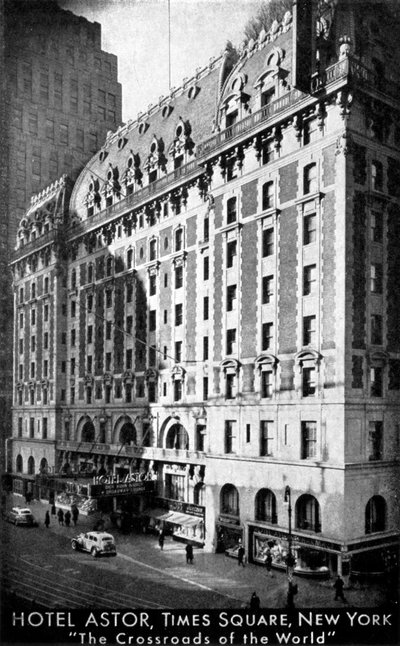 A Hotel Astor, Times Square, New York, 1930-as évek alkotó: Unbekannt