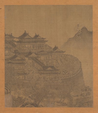 A halhatatlan Lü Dongbin a Yueyang pavilon felett jelenik meg, 15-16. század. alkotó: Unbekannt