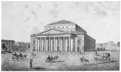 A császári Bolsoj Kamenny Színház, Szentpétervár, Oroszország, 1820-as évek. alkotó: Unbekannt