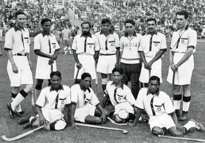 Az indiai jégkorong-válogatott, aranyérmesek, berlini olimpia, 1936 alkotó: Unbekannt