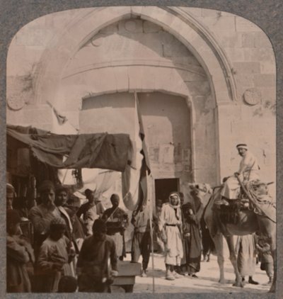 A Jaffa-kapu bezárult, és a Needles Eye látható, Jeruzsálem, c1900 alkotó: Unbekannt