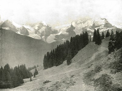 A Jungfrau és szomszédai, Svájc, 1895. alkotó: Unbekannt