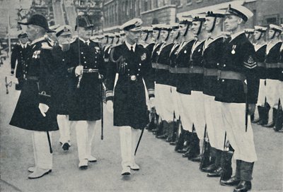 A király megnyitja a haditengerészet hetét Portsmouthban, 1935, 1937. alkotó: Unbekannt