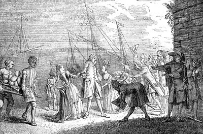 Senesino partraszállása, 1720 alkotó: Unbekannt