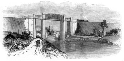 A Latchford Viadukt, Manchester Hajócsatorna, 1894 alkotó: Unbekannt