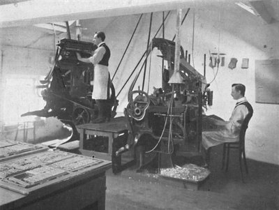 A linotípiák, 1916 alkotó: Unbekannt