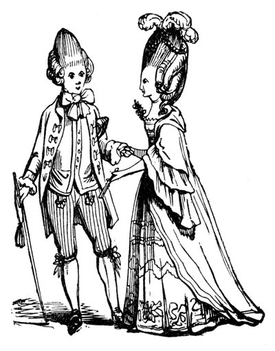 A makaróniák, 1772, 1910 alkotó: Unbekannt