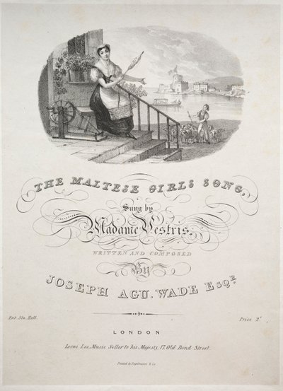A máltai lányok dala, 1800-as évek. alkotó: Unbekannt