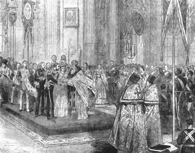 Edinburgh hercegének házassága Marie Alexandrovna nagyhercegnővel...1874, 1901. alkotó: Unbekannt