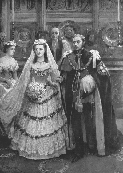 A walesi herceg házassága Alexandra dán hercegnővel..., Windsor, 1863, 1901. alkotó: Unbekannt