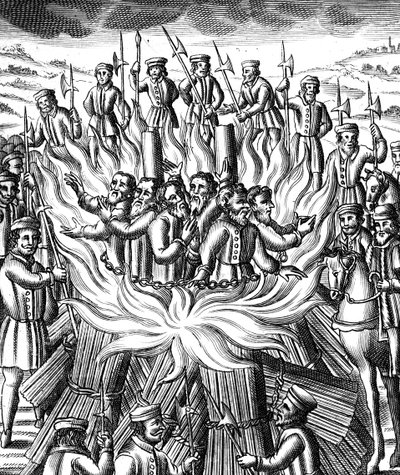 Hat ember vértanúsága Brainfordban, 1558 alkotó: Unbekannt