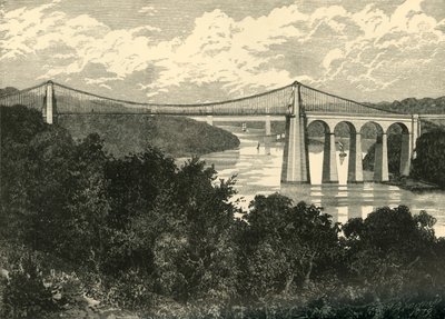 A menai függőhíd, 1898. alkotó: Unbekannt
