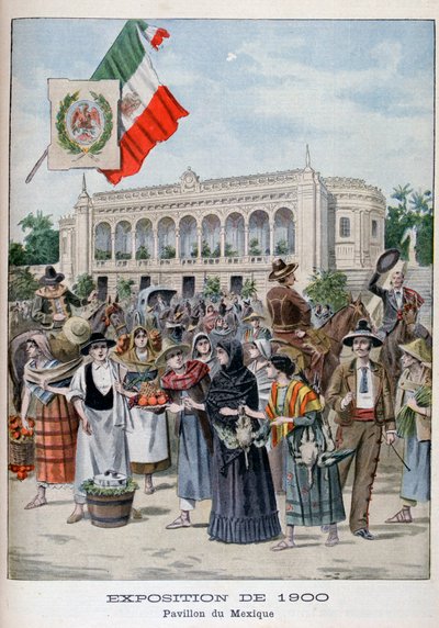 A mexikói pavilon az 1900-as egyetemes kiállításon, Párizs, 1900 alkotó: Unbekannt