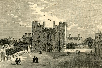 A jeruzsálemi Szent János kolostor, Clerkenwell – A kapu Nyugatról, c1872. alkotó: Unbekannt