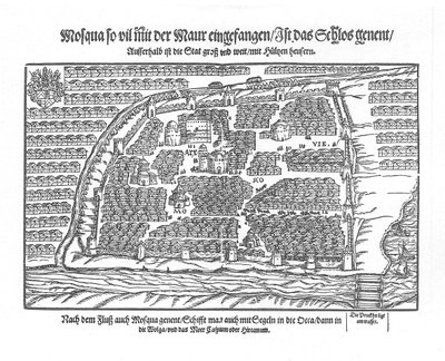 Sigmund von Herberstein Moszkvai térképe Moscouiter csodálatos történelméből, 1567 alkotó: Unbekannt
