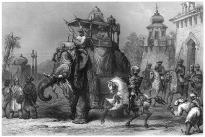 A Nana Sahib kísérőjével, 1860 alkotó: Unbekannt