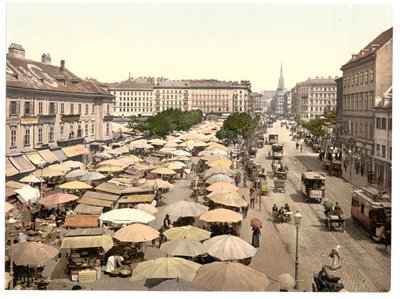 A Naschmarkt, Bécs alkotó: Unbekannt