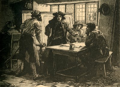 A nottinghami kapitány és agitátorok a White Horse Innben, Pentrich, Derbyshire, 1817 c1890. alkotó: Unbekannt