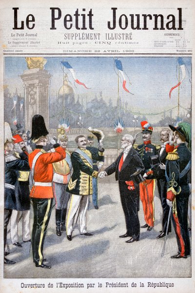 A köztársasági elnök egyetemes kiállításának megnyitója, Párizs, 1900 alkotó: Unbekannt