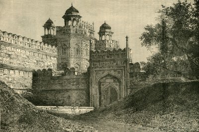 A mogul császárok palotája, Delhi, 1890. alkotó: Unbekannt