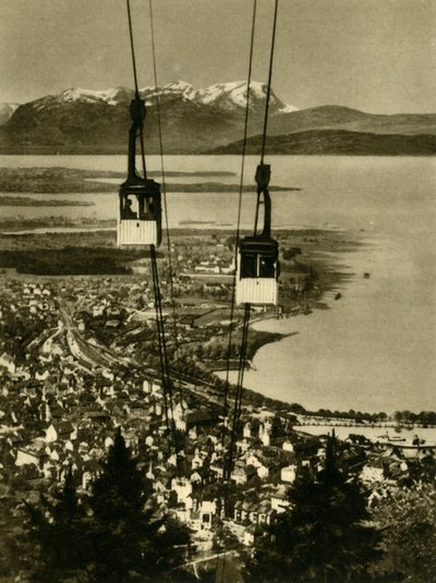 A Pfänderbahn felvonó, Bregenz, Ausztria, 1935. alkotó: Unbekannt