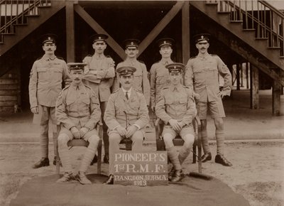 Az 1. Royal Munster Fusiliers úttörői, Rangoon, Burma, 1913. alkotó: Unbekannt