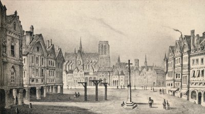 A Place de Greve a 15. században, 1915 alkotó: Unbekannt
