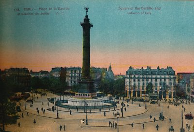 A Place de la Bastille és a júliusi oszlop, Párizs, 1920 alkotó: Unbekannt