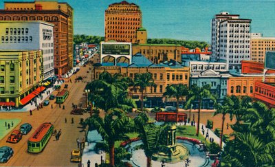 A Plaza. San Diego, Kalifornia, 1941 alkotó: Unbekannt