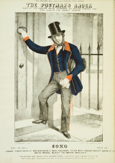 A Postmans Knock c1855 . alkotó: Unbekannt