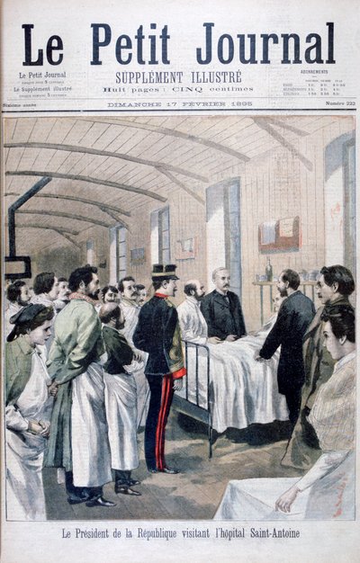 Felix Faure köztársasági elnök látogatása a Saint-Antoine Kórházban, Párizsban, 1895-ben alkotó: Unbekannt