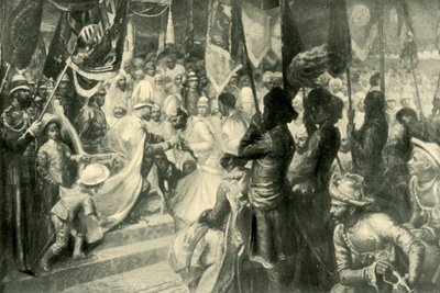A walesi herceg átadja az Indiai Csillag Rendet Kalkuttában, 1901. alkotó: Unbekannt