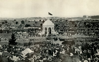 Az Ausztrál Nemzetközösség kikiáltása Sydneyben, 1901. január 1-jén, 1930 körül. alkotó: Unbekannt